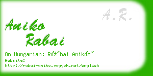 aniko rabai business card